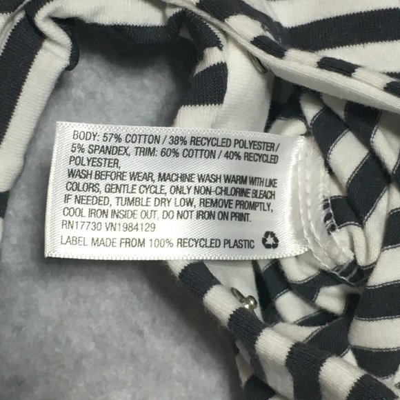 Cat and Jack Baby 12m 2pk Rompers 'Obsessed' Solid Gray and Black White Stripes - Picture 11 of 11